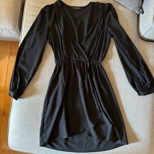 Long sleeve black honey punch dress